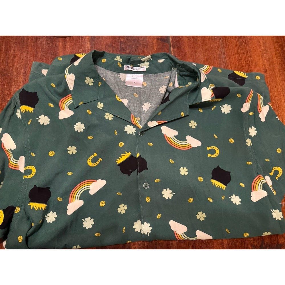 St. Patrick's Day Button Down Shirt. Men's XXL.  New